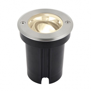 Saxby 90962 Hoxton Stainless Steel 6.5W 600Lm IP67 108mm Round LED Driveover Ground Light Adjustable LED Driveover Ground Light With Warm White 3000K LEDs