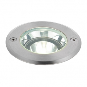 Saxby 79195 Hoxton Stainless Steel 6.5W 600Lm IP67 108mm Round LED Driveover Ground Light Adjustable LED Driveover Ground Light With Cool White 4000K LEDs