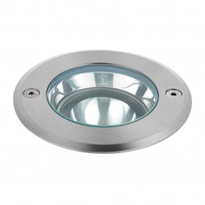 Saxby 79195 Hoxton Stainless Steel 6.5W 600Lm IP67 108mm Round LED Driveover Ground Light Adjustable LED Driveover Ground Light With Cool White 4000K LEDs