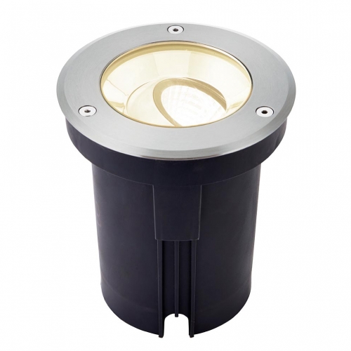 Saxby 90964 Hoxton Stainless Steel 13W 1000Lm IP67 141mm Round LED Driveover Ground Light Adjustable LED Driveover Ground Light With Warm White 3000K LEDs