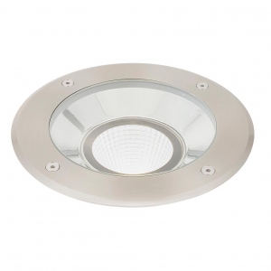 Saxby 94060 Hoxton Stainless Steel 16.5W 1550Lm IP67 185mm Round LED Driveover Ground Light Adjustable LED Driveover Ground Light With Cool White 4000K LEDs