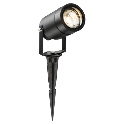 Knightsbridge SPIKEGUBK Black 7W IP65 GU10 Wall/Spike Light - Requires GU10 Lamp