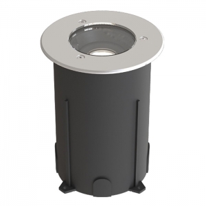 Ansell ATUR1/1/CW Turno Stainless Steel 4W 500Lm IP67 120mm Round Adjustable LED Driveover Ground Light With Cool White 4000K LEDs & Installation Housing