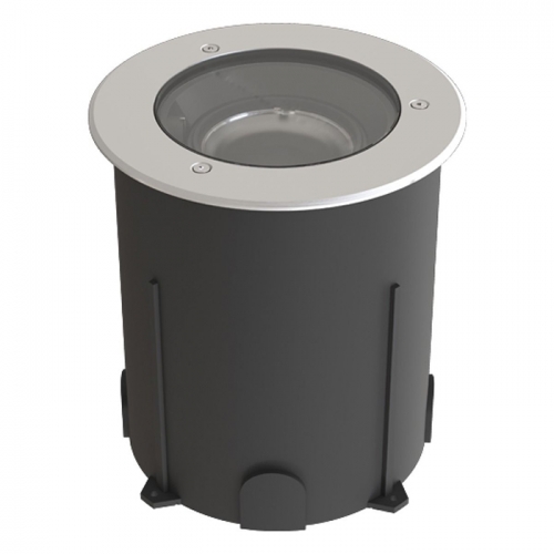 Ansell ATUR2/1/CW Turno Stainless Steel 8W 1100Lm IP67 175mm Round Adjustable LED Driveover Ground Light With Cool White 4000K LEDs & Installation Housing