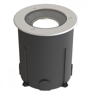 Ansell ATUR2/1/WW Turno Stainless Steel 8W 1000Lm IP67 175mm Round Adjustable LED Driveover Ground Light With Warm White 3000K LEDs & Installation Housing