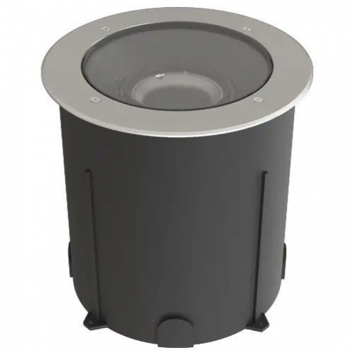 Ansell ATUR3/1/WW Turno Stainless Steel 18W 2500Lm IP67 230mm Round Adjustable LED Driveover Ground Light With Warm White 3000K LEDs & Installation Housing