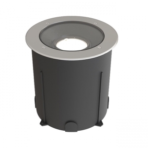 Ansell ATUR3/1/WW Turno Stainless Steel 18W 2500Lm IP67 230mm Round Adjustable LED Driveover Ground Light With Warm White 3000K LEDs & Installation Housing