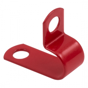 Unicrimp QPC28LSFR Red 7mm-7.4mm (Pack 50) LSF Coated 18th Edition Metal P Clips