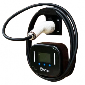 Ohme OHME0002GB002 Home Pro 7kW 32A 1Ph 230V AC Single Gun Tethered Smart EV Wall Charger With 4G Multinet Sim Card, Inbuilt Earth Protection & 5m Type Lead + Plug IP55 White