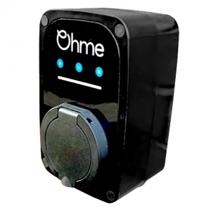 Ohme OHMEX1GB003-BL Epod Home 7.4kW 32A 1Ph 230V AC Single Gun Untethered Smart EV Wall Charger With 4G Multinet Sim Card, Inbuilt Earth Protection IP54 Black
