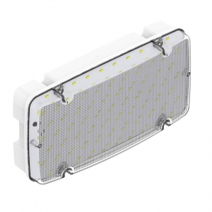 Collingwood Lighting EMBMAXWMS Salvus Max White IP65 8W 1500Lm Non-Maintained High Output Manual/Self-Test Emergency Bulkhead With Daylight White 6500K LEDs