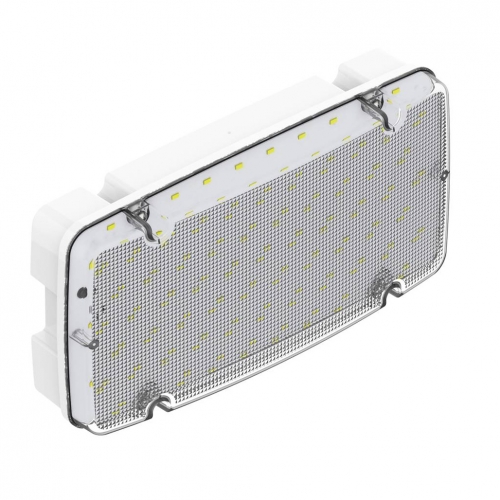 Collingwood Lighting EMBMAXWMS Salvus Max White IP65 8W 1500Lm Non-Maintained High Output Manual/Self-Test Emergency Bulkhead With Daylight White 6500K LEDs