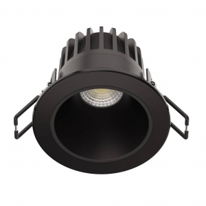 Collingwood Lighting H2D1BLKBLK H2 Deco Black IP65 6.5-10W 500-900Lm Fixed Dimmable Wattage & Colour Selectable Baffle Style Downlight With Black Reflector