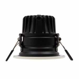 Collingwood Lighting H2D1WHIWHI H2 Deco White IP65 6.5-10W 500-900Lm Fixed Dimmable Wattage & Colour Selectable Baffle Style Downlight With White Reflector