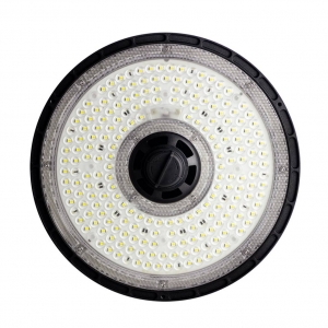 Collingwood Lighting HBA1VEM Area Bay Matt Black Emergency IP65 100W 16000Lm 256mm Round Dimmable LED High Bay With Cool White 4000K LEDs