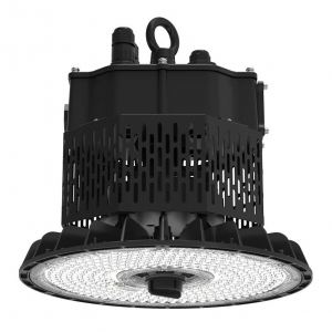 Collingwood Lighting HBA4VEM Area Bay Matt Black Emergency IP65 240W 38000Lm 316mm Round Dimmable LED High Bay With Cool White 4000K LEDs