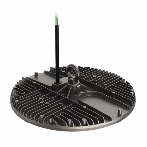 Collingwood Lighting HBG2N40 GenBay Matt Grey IP65 150W 19500Lm 285mm Round Ultra Slim LED High Bay With Cool White 4000K LEDs