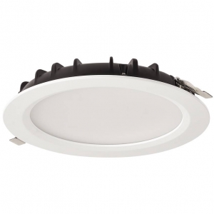 Collingwood Lighting THL3T Thea Lite CSP White IP54 20W 2200-2400Lm 220mm Round Dimmable LED Commercial Downlight With TP(a) Diffuser