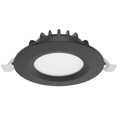 Collingwood Lighting THLB1T Thea Lite CSP Black IP54 10W 1100-1200Lm 120mm Round Dimmable LED Commercial Downlight With TP(a) Diffuser