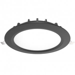 Collingwood Lighting THLB3T Thea Lite CSP Black IP54 20W 2200-2400Lm 220mm Round Dimmable LED Commercial Downlight With TP(a) Diffuser