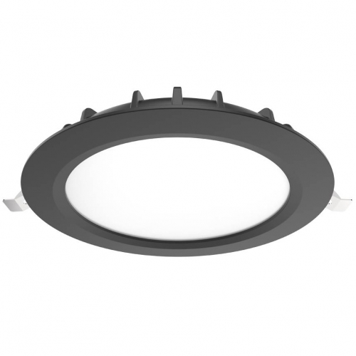 Collingwood Lighting THLB3T Thea Lite CSP Black IP54 20W 2200-2400Lm 220mm Round Dimmable LED Commercial Downlight With TP(a) Diffuser