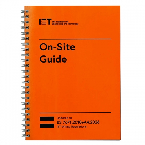 IET PIETOSG184 On-Site Guide - 18th Edition (BS 7671:2018+A4:2026) - 9th Edition