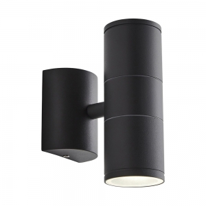 Forum Lighting CZ-29320-ANTH Islay Anthracite IP44 Up + Down GU10 Tubular Wall Light - Requires 2 x 7W GU10 LED Lamps 240V