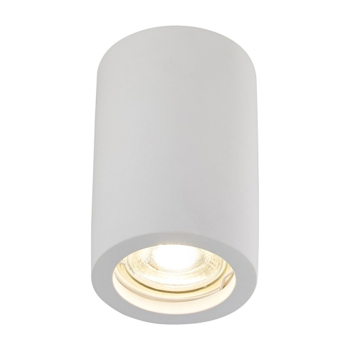 Forum Lighting INL-37213 Ubeda White Plaster IP20 Surface Mounting GU10 Fixed Tubular Downlight (Can Be Painted) - Requires 1 x 7W GU10 LED Lamp 240V