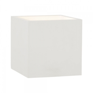 Forum Lighting INL-37219 Montillo White Plaster IP20 Up + Down Square Wall Light (Can Be Painted) - Requires 1 x 3W G9 LED Lamps 240V