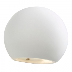 Forum Lighting INL-37222 Martos White Plaster IP20 Up + Down Globe Wall Light (Can Be Painted) - Requires 1 x 3W G9 LED Lamps 240V
