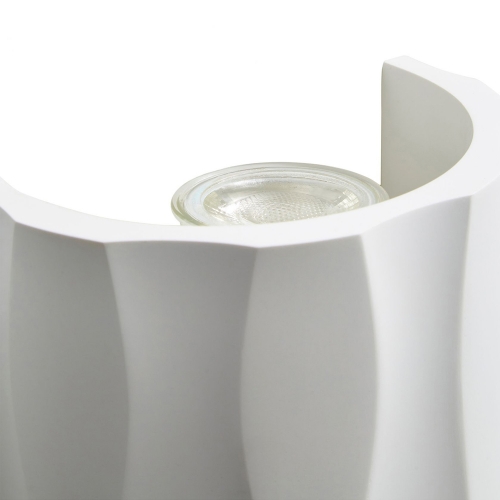 Forum Lighting INL-38612 Toledo White Plaster IP20 Patterned Wall Uplighter (Can Be Painted) - Requires 2 x 7W GU10 LED Lamps 240V