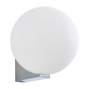 Forum Lighting SPA-38576-CHR Thiva Chrome IP44 Wall Light With Globe Opal Glass Shade - Requires 1 x 3W G9 LED Lamps 240V
