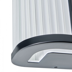 Forum Lightng SPA-44381-MBLK Nayru Matt Black IP44 8W 710Lm 2CCT LED Wall Light With Opal Ribbed Shade & Cool (4000K) + Warm (3000K) White LEDs 240V