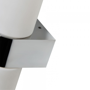 Forum Lightng SPA-44384-CHR Cuco Chrome IP44 LED Tubular Wall Light With Opal Glass Shades - Requires 2 x 3W G9 LED Lamps 240V