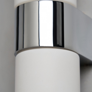Forum Lightng SPA-44384-CHR Cuco Chrome IP44 LED Tubular Wall Light With Opal Glass Shades - Requires 2 x 3W G9 LED Lamps 240V