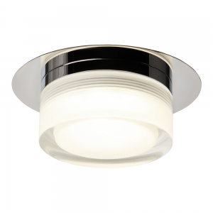 Forum Lighting  SPA-44466-CHR Amalfi Chrome IP44 5W 450Lm Round Single Flush Mount Spotlight With Opal Diffuser 240V