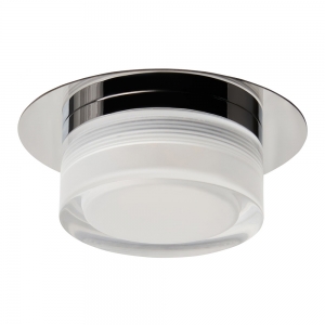Forum Lighting  SPA-44466-CHR Amalfi Chrome IP44 5W 450Lm Round Single Flush Mount Spotlight With Opal Diffuser 240V