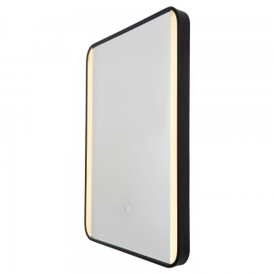 Forum Lighting SPA-44482 Lori Matt Black IP44 13W 469Lm Illuminated LED Bathroom Mirror Light With Cool White 4000K LEDs, ON/OFF Touch Switch & Demist Pad 240V