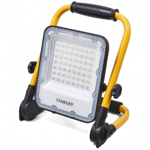 Stanley SXLS37177E IP65 20W 2200Lm Rechargeable Folding LED Work Light With Daylight White 6000K LEDs, Steel Frame & 4 Brightness Modes