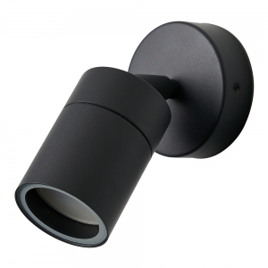 Forum Lighting  ZN-26536-ANTH-65 Leto Anthracite IP65 Adjustable Round GU10 Spotlight With Clear Glass Diffuser - Requires 1 x 7W GU10 LED Lamp 240V