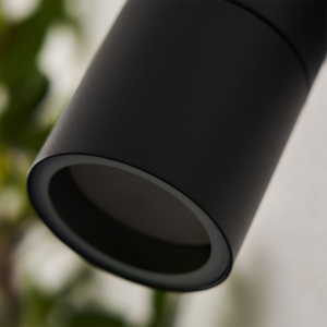 Forum Lighting  ZN-26536-ANTH-65 Leto Anthracite IP65 Adjustable Round GU10 Spotlight With Clear Glass Diffuser - Requires 1 x 7W GU10 LED Lamp 240V