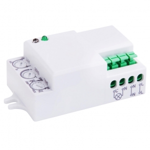 Forum Lighting ZN-29185-WHT Thea White 180°/360° | 2m-15m Wall/Ceiling Microwave Sensor Adjustable Timer & Adjustable Lux Level IP20 240V