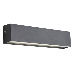 Forum Lighting ZN-38636-ANTH Cannes Anthracite IP54 9W 480Lm LED Linear Wall Light With Cool White LEDs & Glass Diffuser 240V