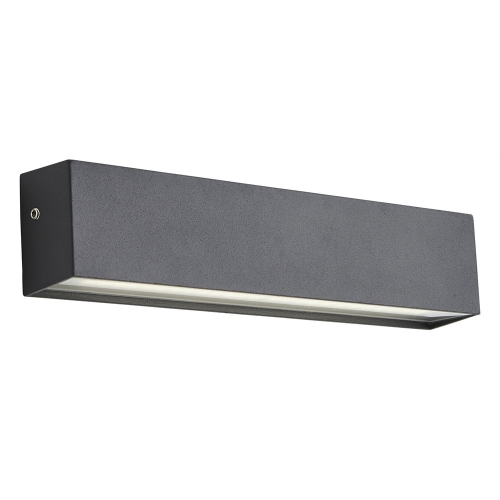 Forum Lighting ZN-38636-ANTH Cannes Anthracite IP54 9W 480Lm LED Linear Wall Light With Cool White LEDs & Glass Diffuser 240V