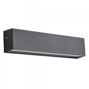 Forum Lighting ZN-38636-ANTH Cannes Anthracite IP54 9W 480Lm LED Linear Wall Light With Cool White LEDs & Glass Diffuser 240V