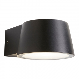 Forum Lighting ZN-38637-BLK Reims Black IP54 5.4W 700Lm LED Round Wall Light With Cool White LEDs & Opal Diffuser 240V