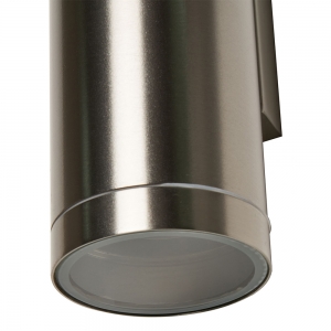 Forum Lighting ZN-42019-SST Brean Stainless Steel IP44 300mm Up + Down GU10 Tubular Wall Light  - Requires 2 x 7W GU10 LED Lamp 240V