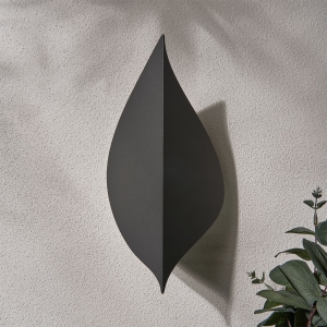 Forum Lighting ZN-43344-ANTH Alani Anthracite IP65 9W 400Lm LED Leaf Style Wall Light With Cool White LEDs 240V