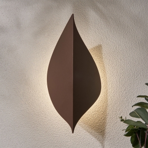 Forum Lighting ZN-43344-RST Alani Rust IP65 9W 400Lm LED Leaf Style Wall Light With Cool White LEDs 240V