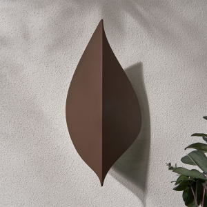 Forum Lighting ZN-43344-RST Alani Rust IP65 9W 400Lm LED Leaf Style Wall Light With Cool White LEDs 240V